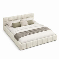 ČALOUNĚNÁ POSTEL 140/200 cm v béžové barvě z chenillu - béžová, kov/kompozitní dřevo (140/200cm) - CHICFURN
