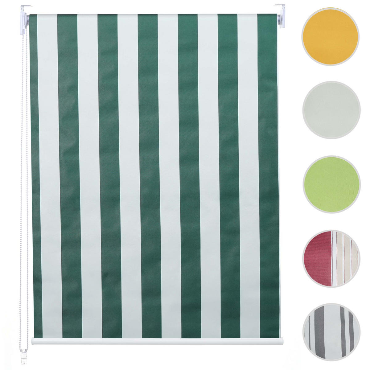 ROLLO Grün, Weiß - Weiß/Grün, Textil (120/160/7cm) - MCW