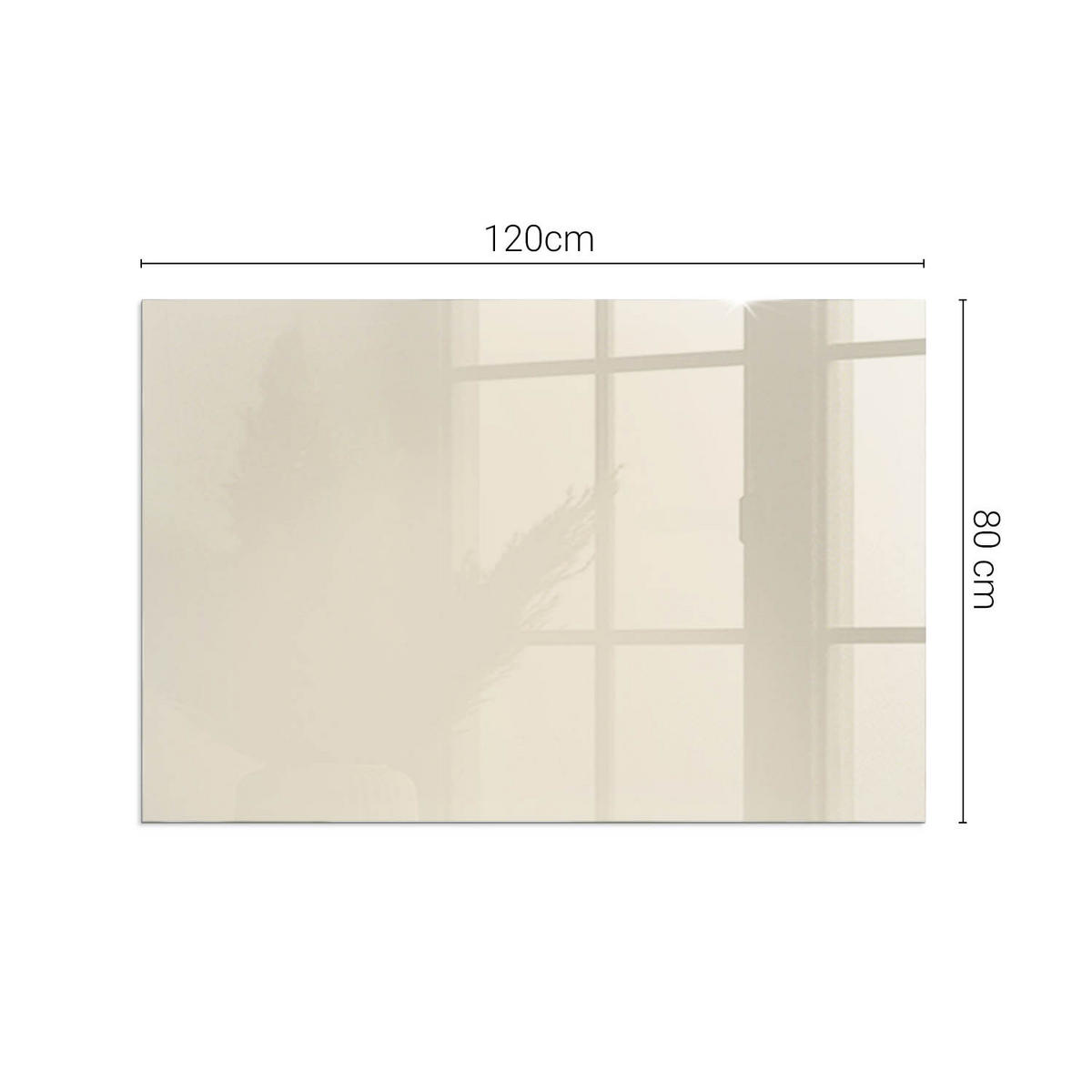 GLASPLATTE für Kamin 120x80 cm - Gelb, Glas (120/80/0.4cm) - TULUP