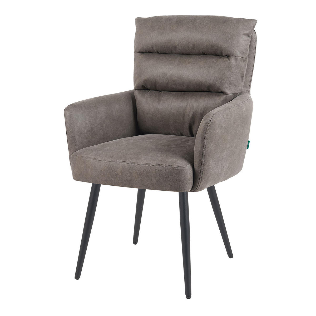 ESSZIMMERSTUHL Mika-Yann - Taupe/Schwarz, Textil/Metall (59/94/66cm) - DUBI Möbel