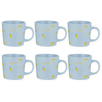 TASSE (6er-Set) Good Vibes Ciao Bella - Hellblau, Keramik (0.4L) - Butlers