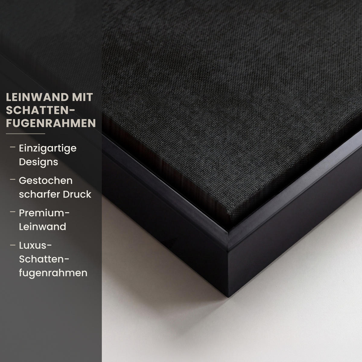 LEINWAND Bilder mit Rahmen - Goldene Berge bei Mondschein - 90x60 - Goldfarben, Textil (90/60cm) - MuchoWow