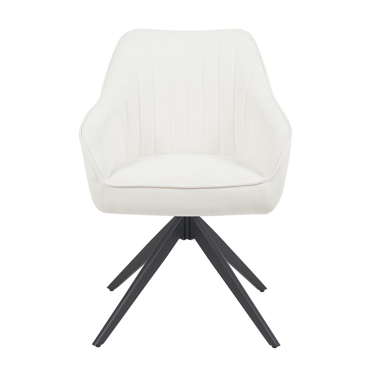 ARMLEHNSTUHL ARVIT - Schwarz/Weiß, Textil/Metall (58/87/61cm) - B&D Home