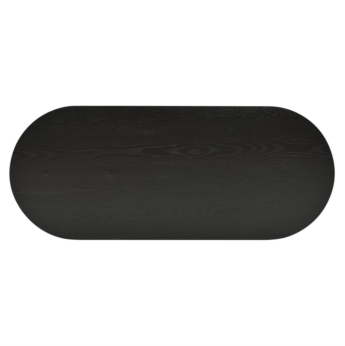 COUCHTISCH aus MDF 119,7x49,8x35,5 cm Schwarz mit ovaler Tischplatte - Schwarz, Holzwerkstoff (119.7/49.8/35.5cm) - IVMEU
