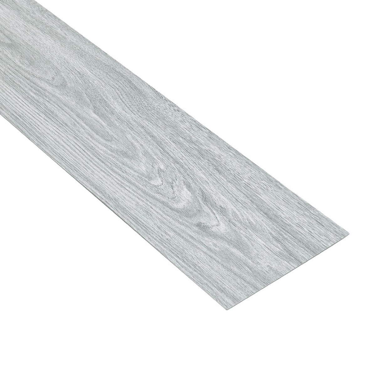 VINYLBODEN 5m²/36-TLG. selbstklebend PVC - Hellgrau, Kunststoff (0.2/91.5/15.2cm) - Livingandhome