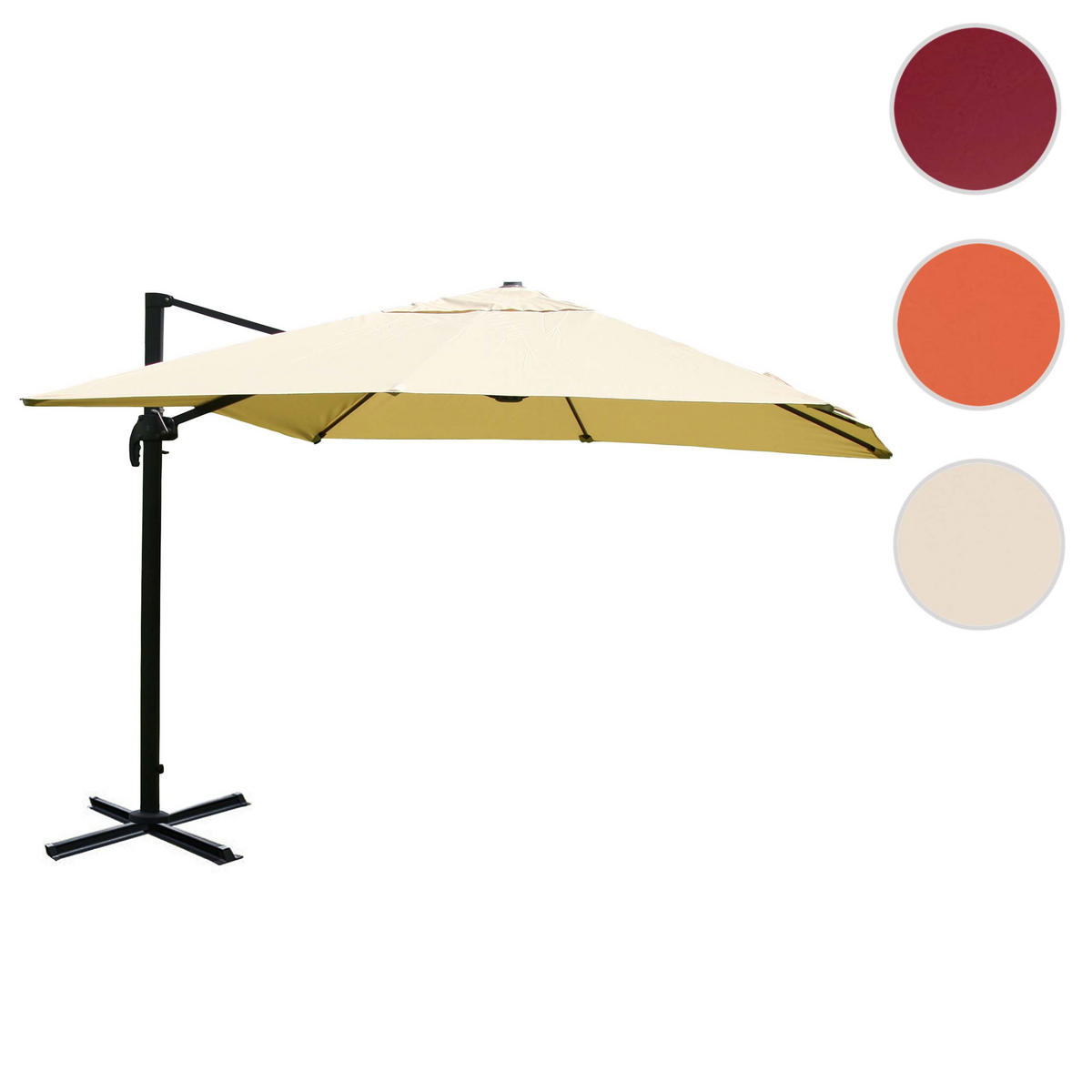 AMPELSCHIRM Cremeweiß 300/400 cm - Weiß, Textil (400/300cm) - MCW