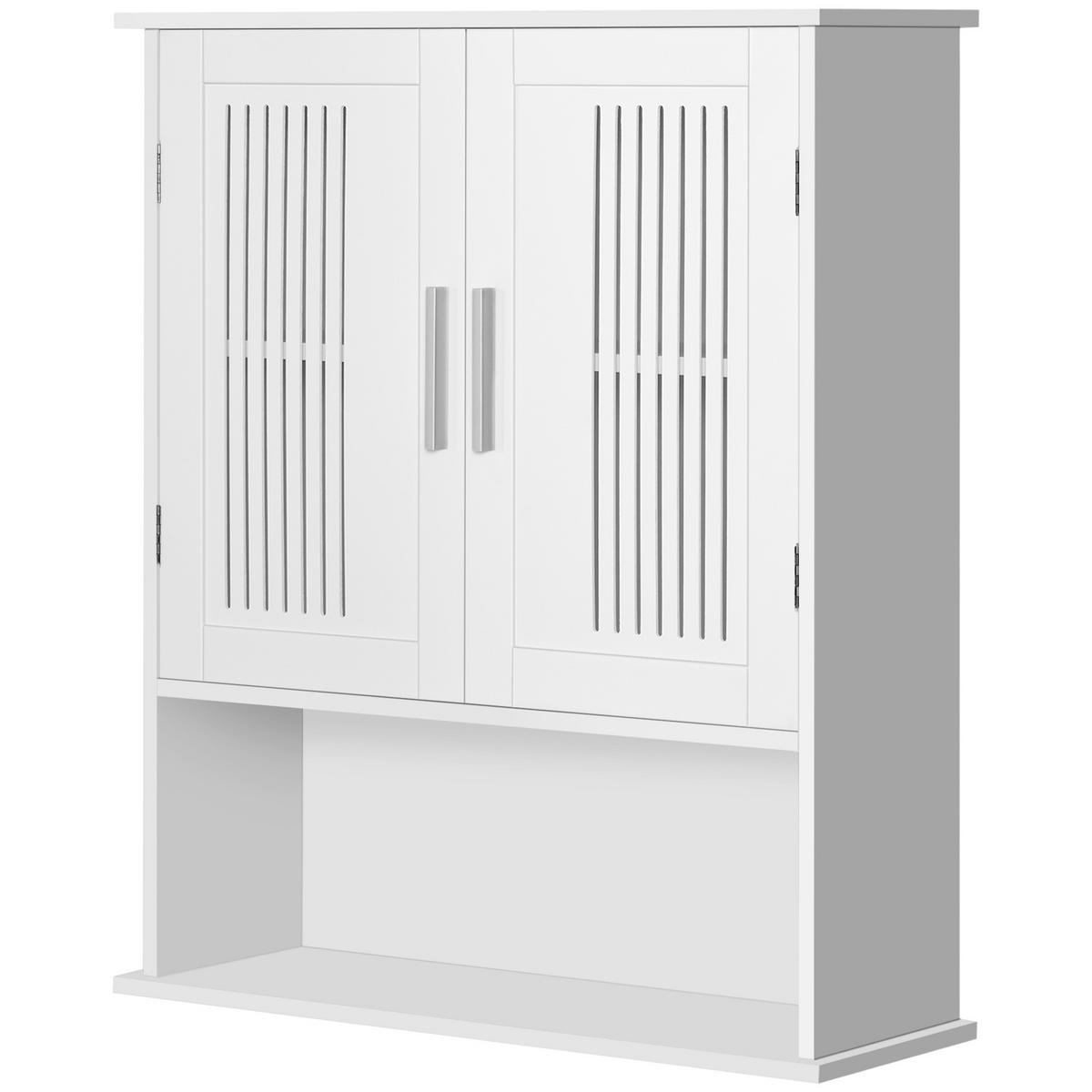 HÄNGESCHRANK DE-15906 mit 2 Türen & verstellbarem Einlegeboden Weiß - Weiß, Holzwerkstoff (20/70/60cm) - ComfortXL