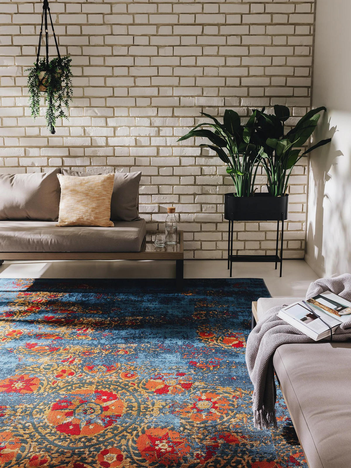 OUTDOORTEPPICH Artis Multicolor/Blau 80x165 cm - Multicolor, Textil (80/165cm) - benuta Nest