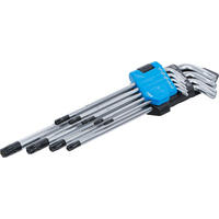 WINKELSCHLÜSSEL-SATZ | EXTRA LANG | T-PROFIL (FÜR TORX) MIT BOHRUNG - Multicolor, Kunststoff/Metall (1/1cm) - BGS technic