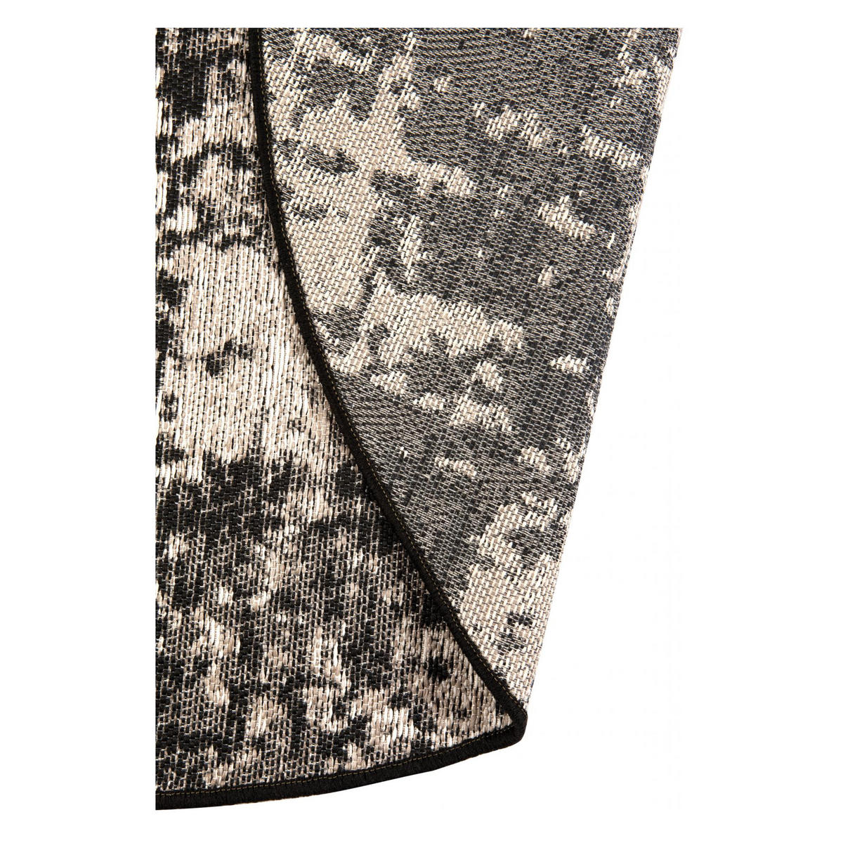 OUTDOOR-TEPPICH Catania 2 schwarz durchmesser 200 cm - Schwarz, Textil (200/1cm) - Vivaraise