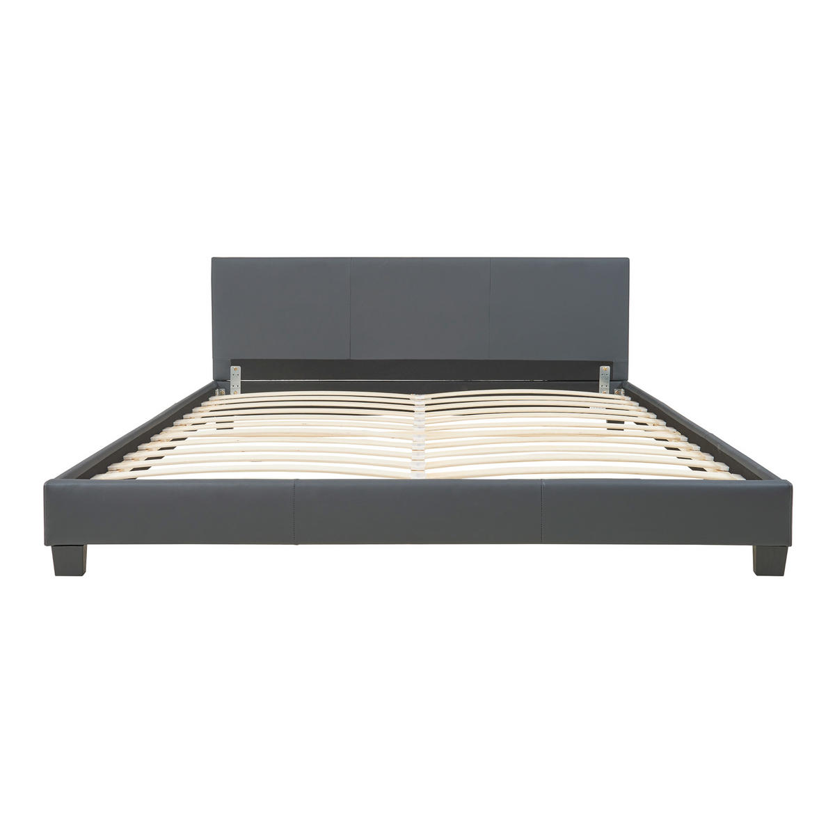 POLSTERBETT Albacete mit Matratze - Dunkelgrau, Textil (180/200cm) - Corium
