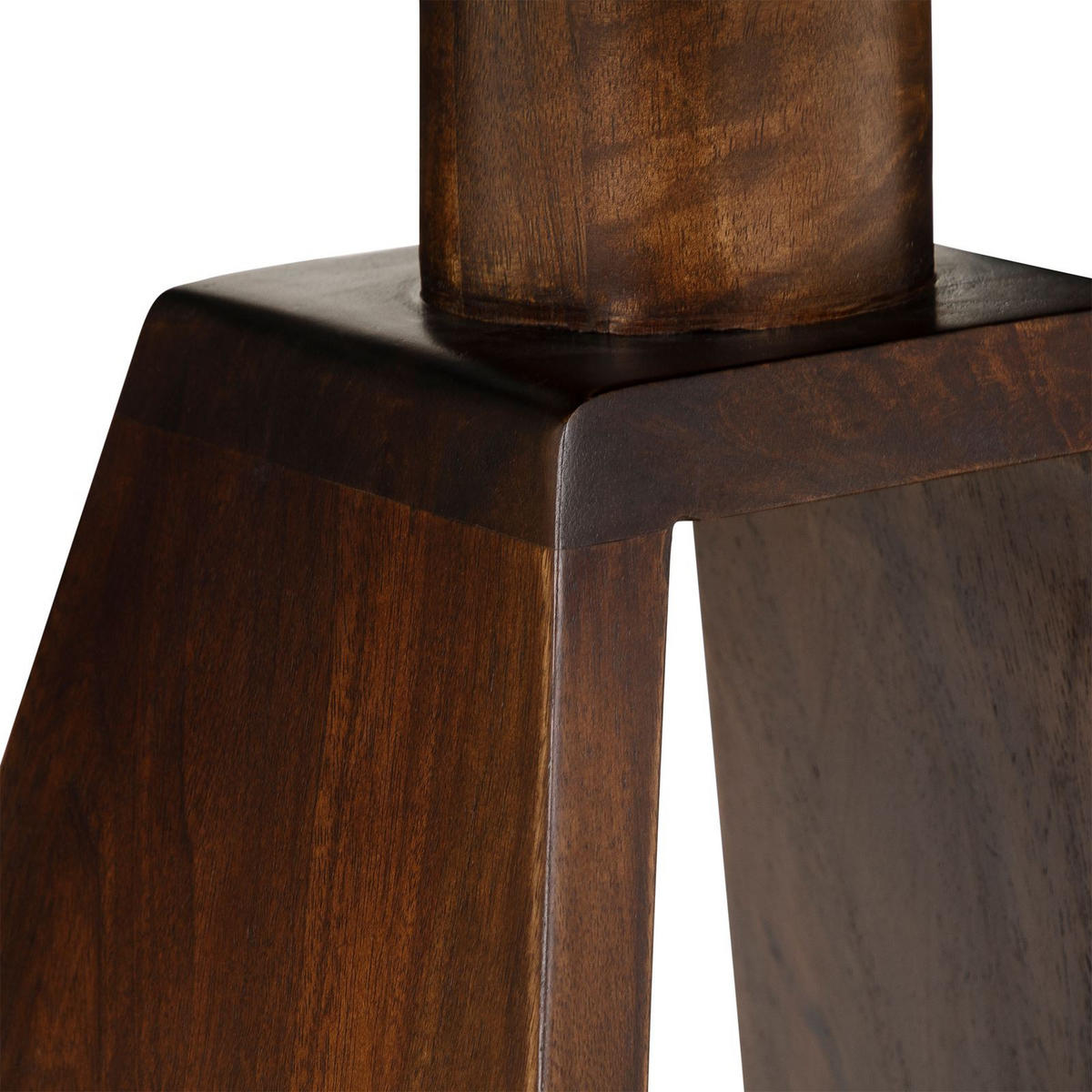 BEISTELLTISCH MYSORE - Weiß/Braun, Naturmaterialien/Holz (40/40/51cm) - IDIMEX