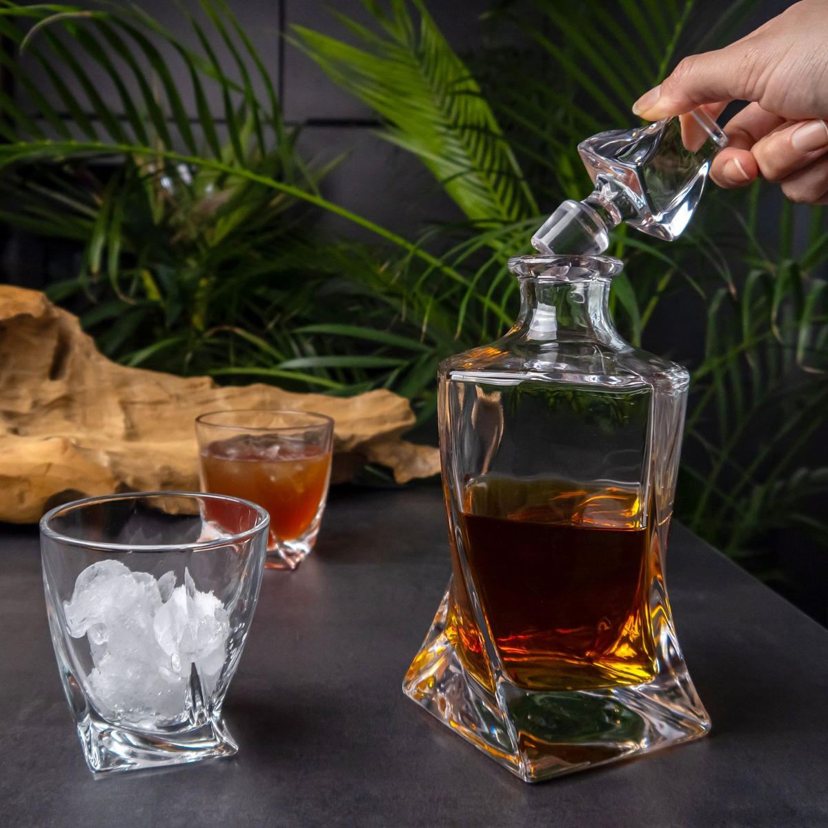 WHISKEY KARAFFE 750 ml - Transparent, Glas (0.75L) - Intirilife