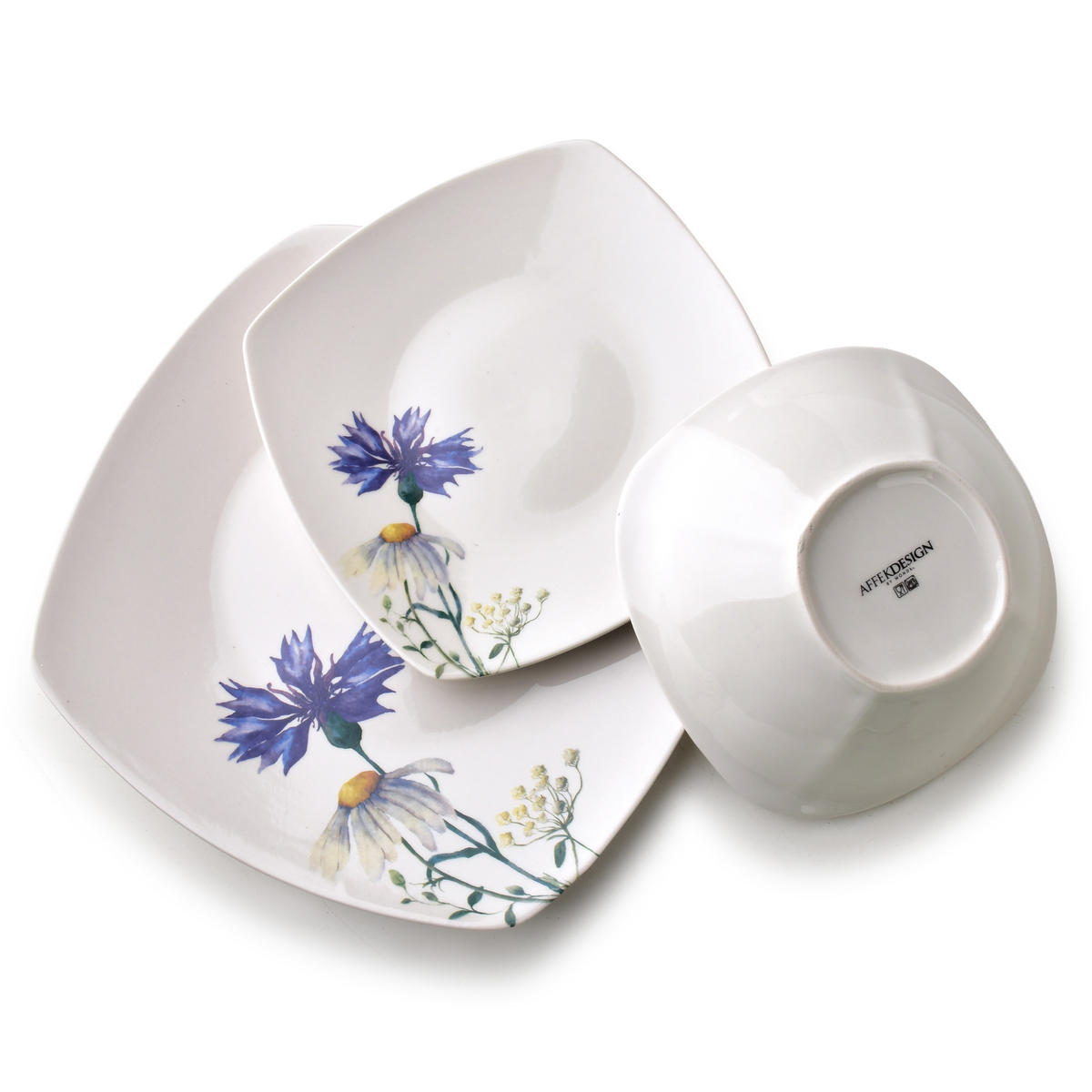 GESCHIRR-SET Lea 18-tlg Blau 30/30/20cm Porzellan - Blau, Keramik (30/20/30cm) - Mondex