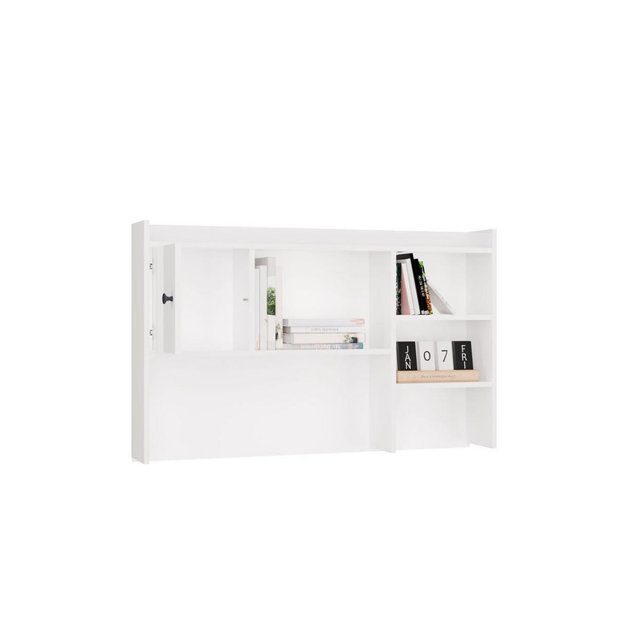 REGAL-SCHREIBTISCH Weiß 114/70/18 - Weiß, Holzwerkstoff (18/114/70cm) - RAUMHIRSCH FURNITURE