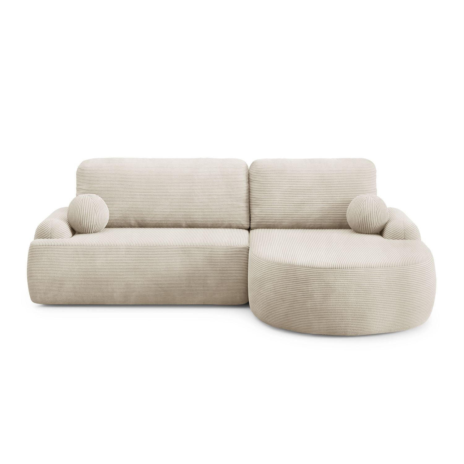 ECKSOFA CLEO II mit Schlaffunktion Version Rechte Poso 105 - Creme, Kunststoff (264/172cm) - Lookway