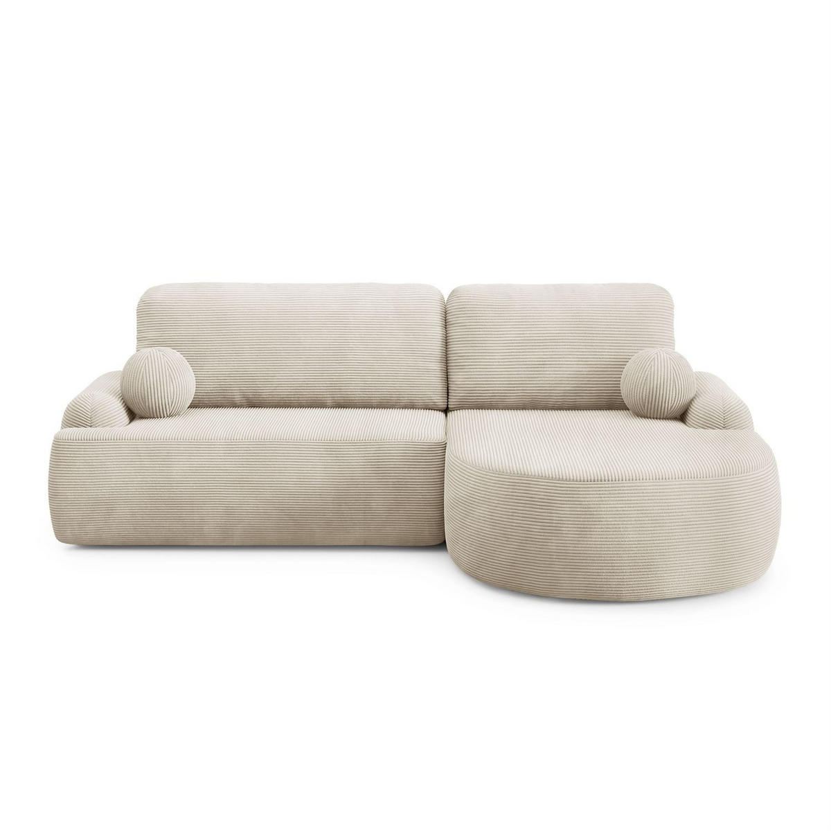 ECKSOFA CLEO II mit Schlaffunktion Version Rechte Poso 105 - Creme, Kunststoff (264/172cm) - Lookway