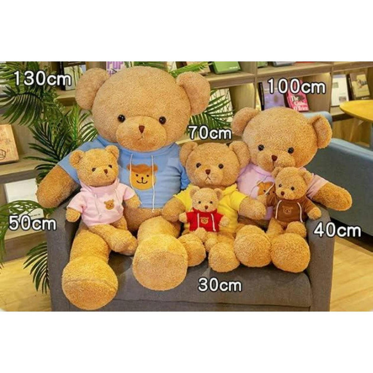 PLÜSCHTIER Teddybär mit Kapuze, weiches Fell, blau - Blau, Textil (20/30cm)