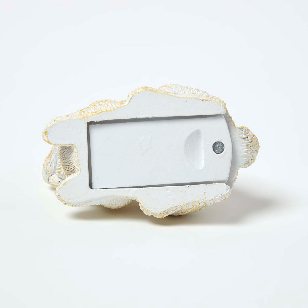 GARTENFIGUR KANINCHEN mit Schlüsselversteck - Weiß, Kunststoff (8/6.7/11cm) - Homescapes