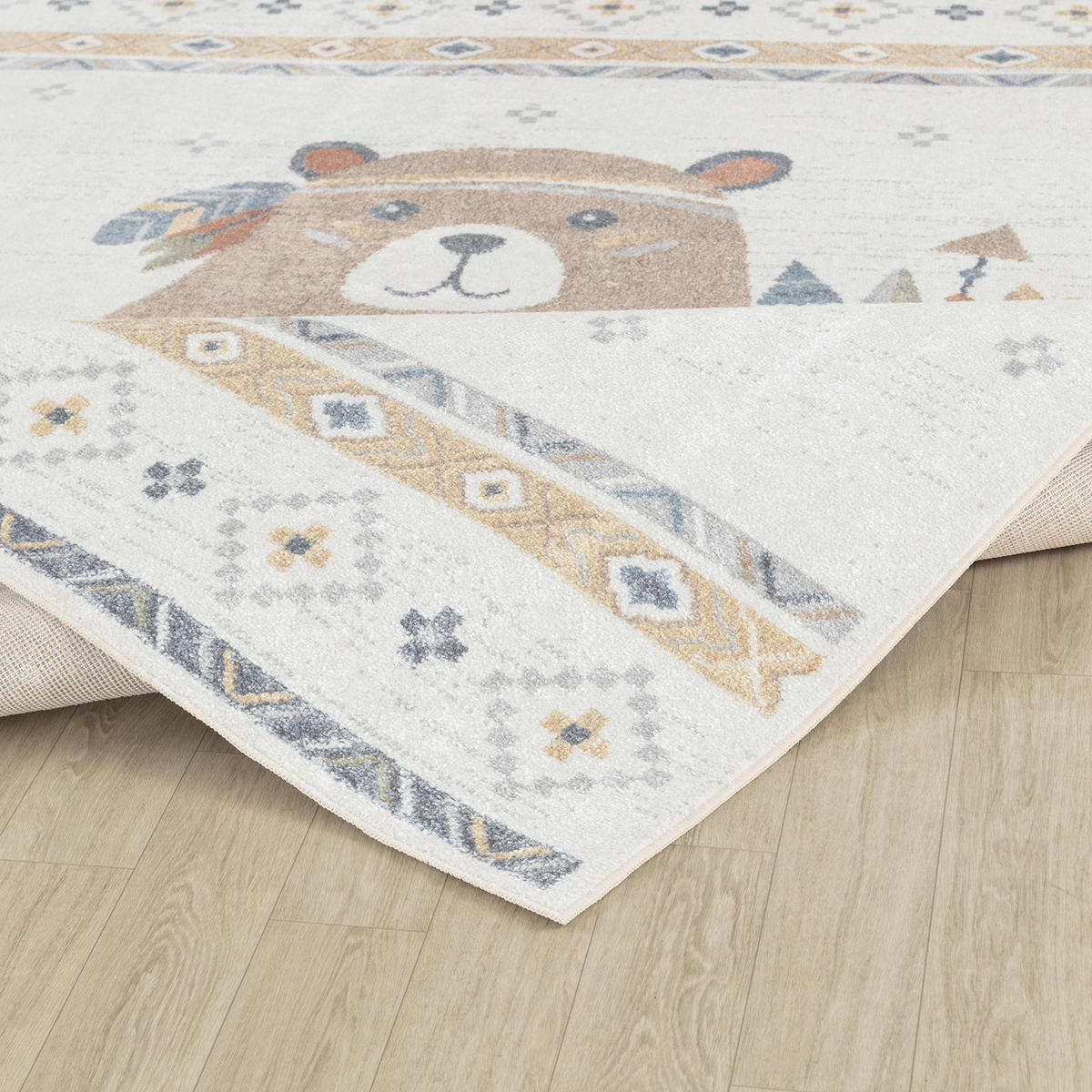 KINDERTEPPICH Maschinenwaschbar 120x170 cm Beige - Beige, Textil (140/200cm)