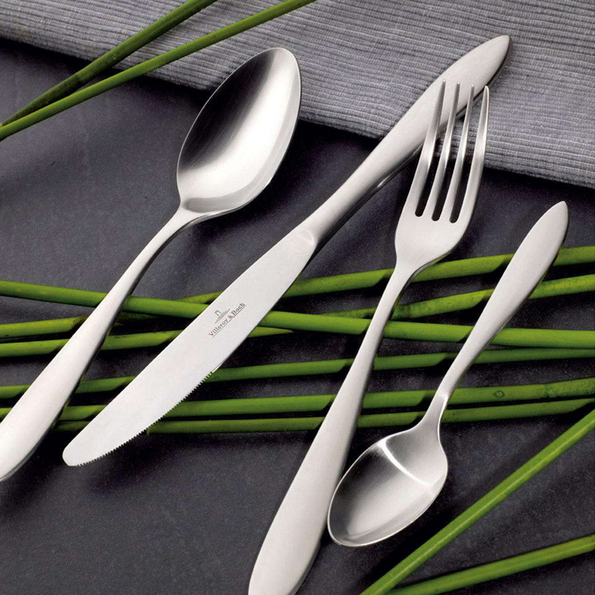 TAFELBESTECK GEBÜRSTET Arthur grau 30er Set - Grau, Metall - Villeroy & Boch