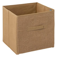 AUFBEWAHRUNGSKORB Mix N Modul Jute, Pappe, Jutefaser, Kunststoff, Beige, 31 x 31 cm - Beige, Papier (31/31/31cm) - 5five Simply Smart