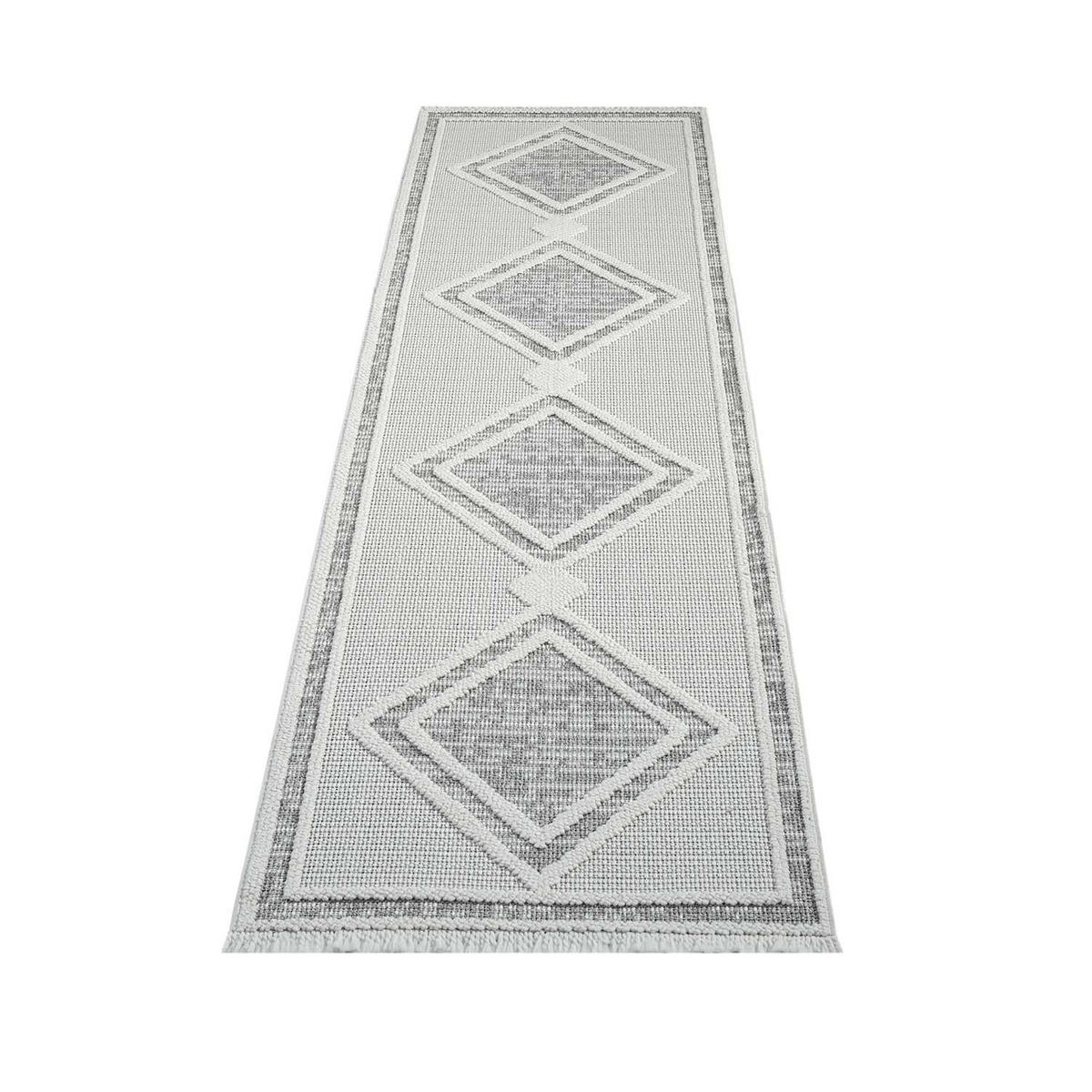 KURZFLOR-TEPPICH Lindo 8853 Grau 80x300 cm - Grau, Textil (80/300cm) - carpet city