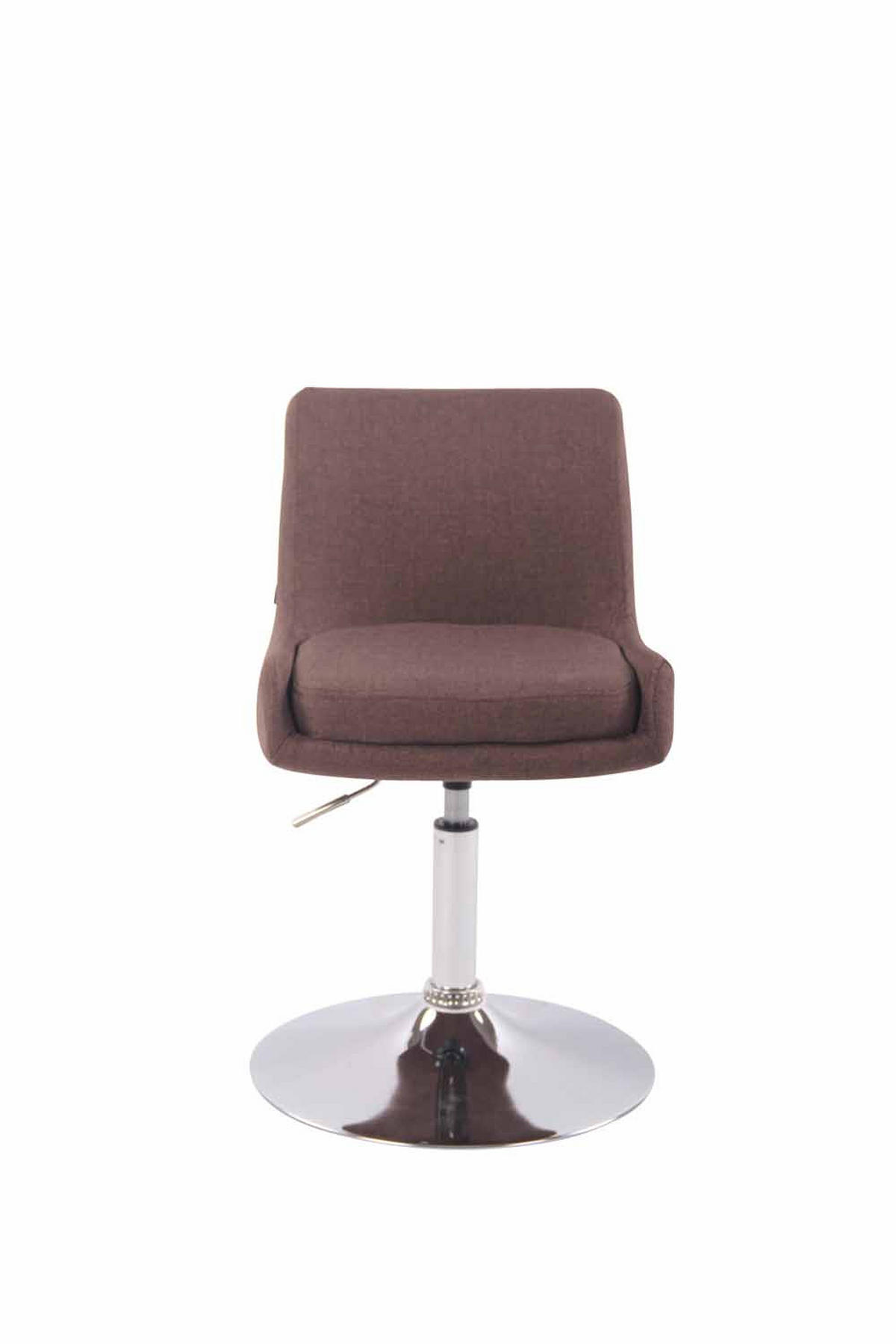 DREHSTUHL Stoff braun - Chromfarben/Braun, Textil/Metall (43/71/50cm) - CLP