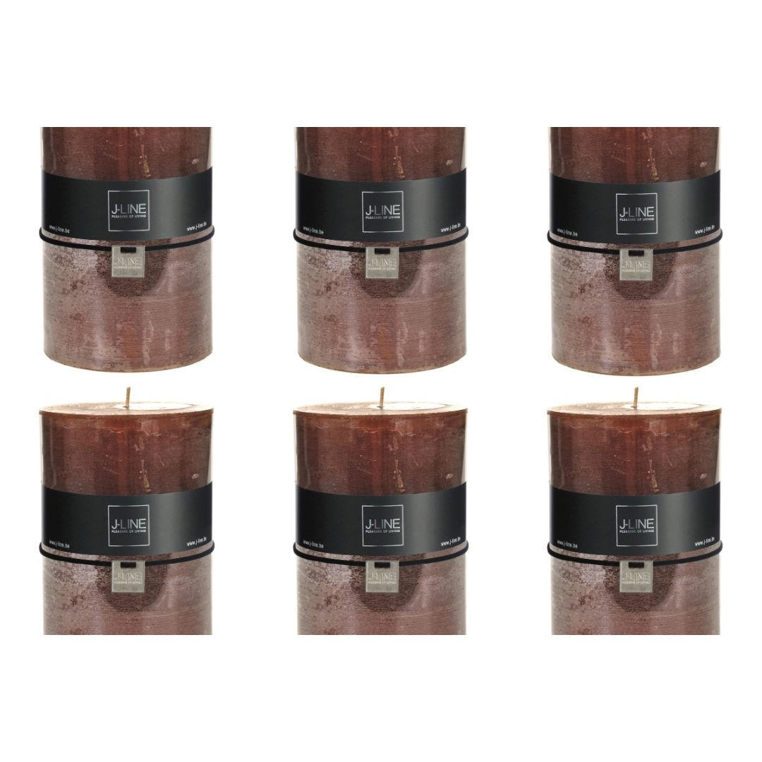 J-Line Duftkerze Braun 15 cm