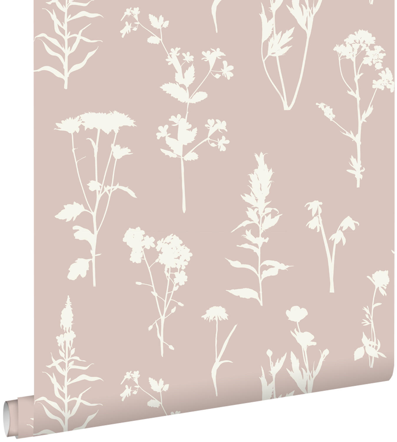 TAPETE Feldblumen 53 cm x 10.05 m - Pink, Papier (53/1000cm) - ESTAhome