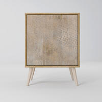 SIDEBOARD SCREEN ERROR, Eichefarben, 57,5x42x77,5 cm, Schräge Buchenholzfüße - Eichefarben/Buchefarben, Holzwerkstoff/Buchenholz (57.5/77.5/42cm) - SpaceRebels