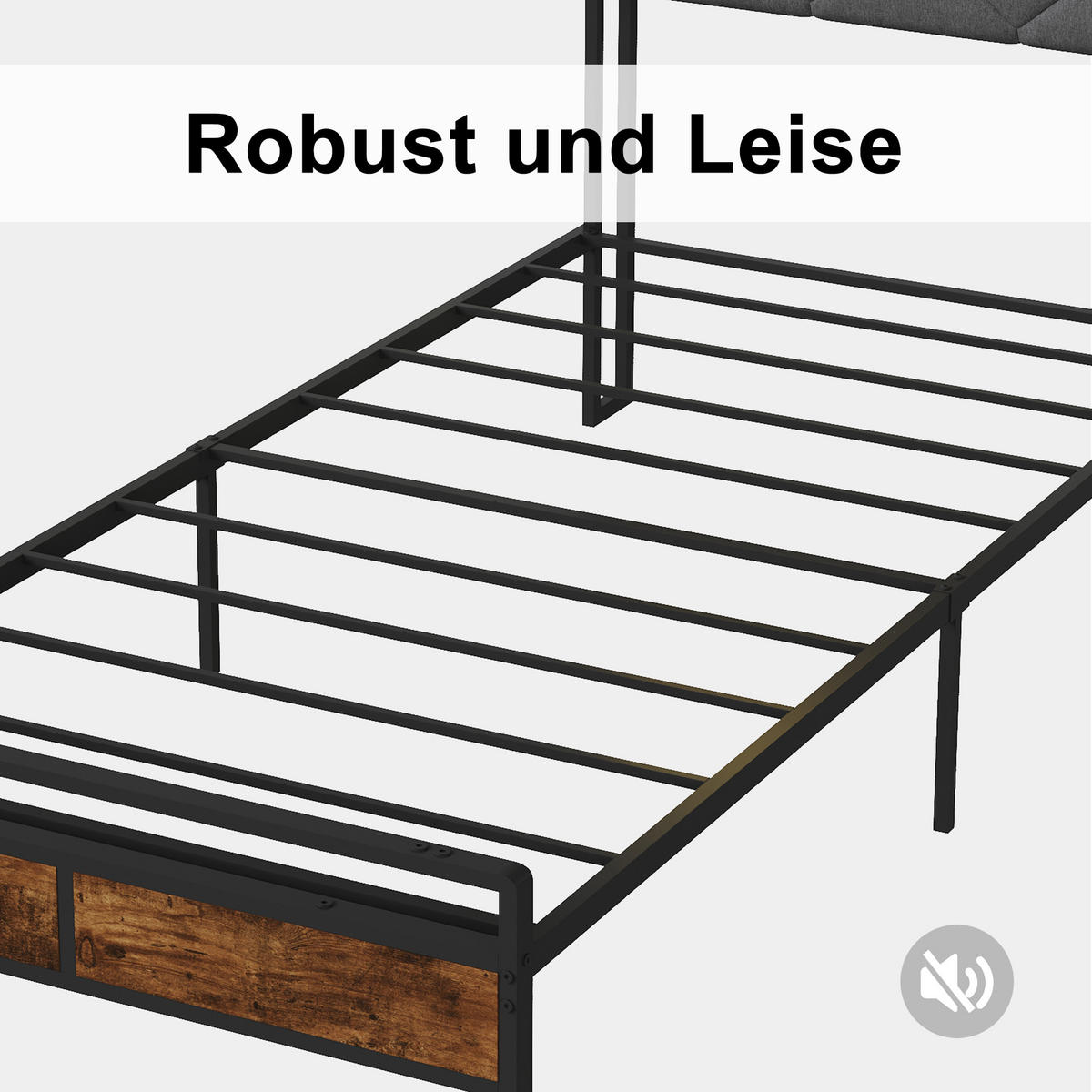 METALLBETT 90x200 cm mit LED, USB & Ablage, Grau - Grau, Metall (90/200cm) - EuroLiving