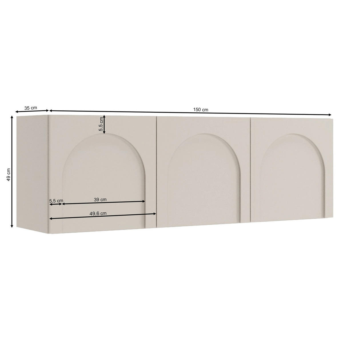 TV stolek Arkadia, dub, 150 cm - tmavě hnědá, kompozitní dřevo (150/49/35cm) - Selsey