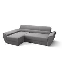 ECKSOFA L REBI L3 Poso 110 Links mit Schlaffunktion, Hellgrau - Hellgrau, Textil (251/140cm)