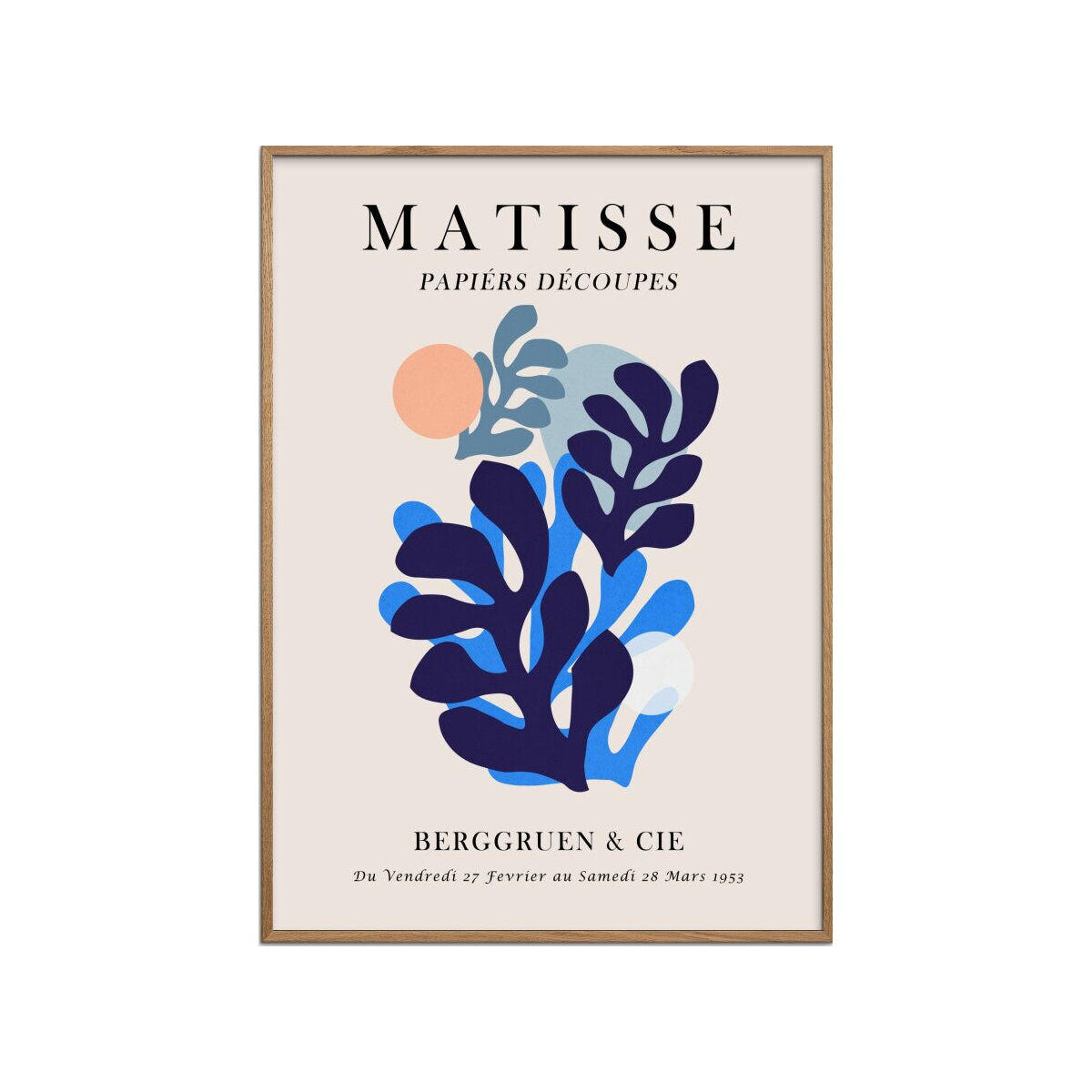 POSTER mit Rahmen Vitor Costa - Matisse floral Poster 5 - Eichefarben/Multicolor, Holz/Papier (30/40cm) - Poster&Frame