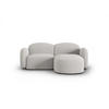 ECKSOFA rechts Blair aus Chenille-Stoff silber meliert 3 Sitzplätze - Silberfarben, Textil (155/194cm) - Micadoni