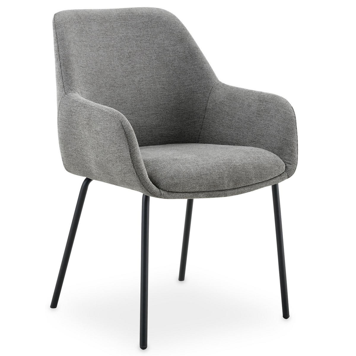 ESSZIMMERSTÜHLE TURSI 2er-Set grau - Grau, Textil (56/83/55cm) - IDIMEX