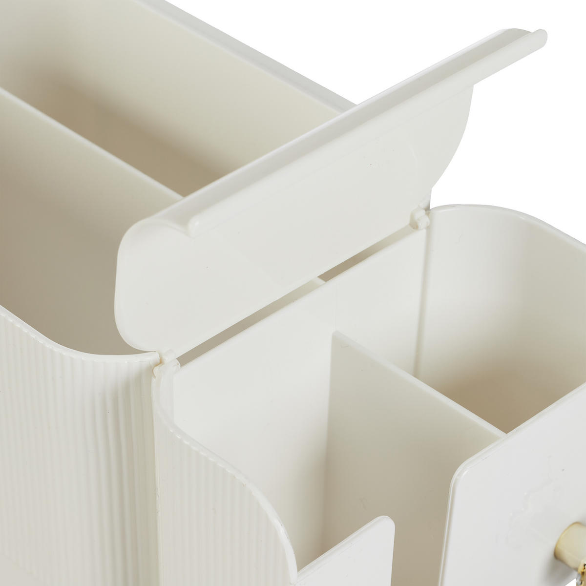 KOSMETIK-ORGANIZER - Weiß, Kunststoff (24/10/12.5cm) - Relaxdays