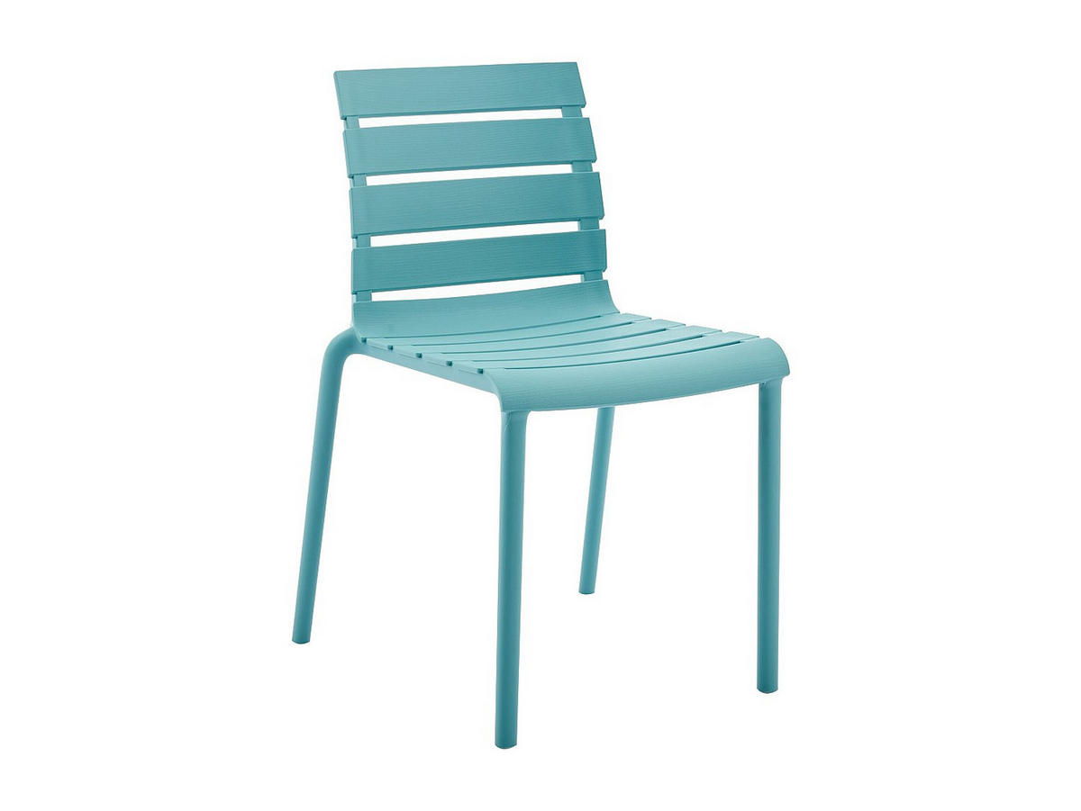 GARTENSTUHL stapelbar 2er-Set - Polypropylen - Himmelblau - PANDJI von MYLIA - Hellblau, Kunststoff (49.5/79/54cm) - Vente-Unique