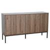 SIDEBOARD, dunkles Holzeffekt - Braun, Holz (40/85/147cm) - Oviala