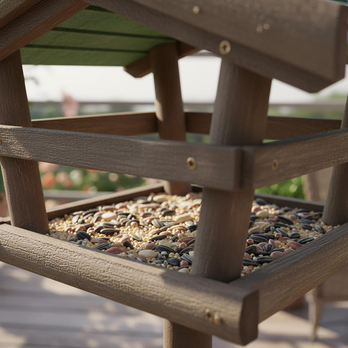 VOGELFUTTERHAUS - Braun, Holz (37/100/28cm) - Relaxdays