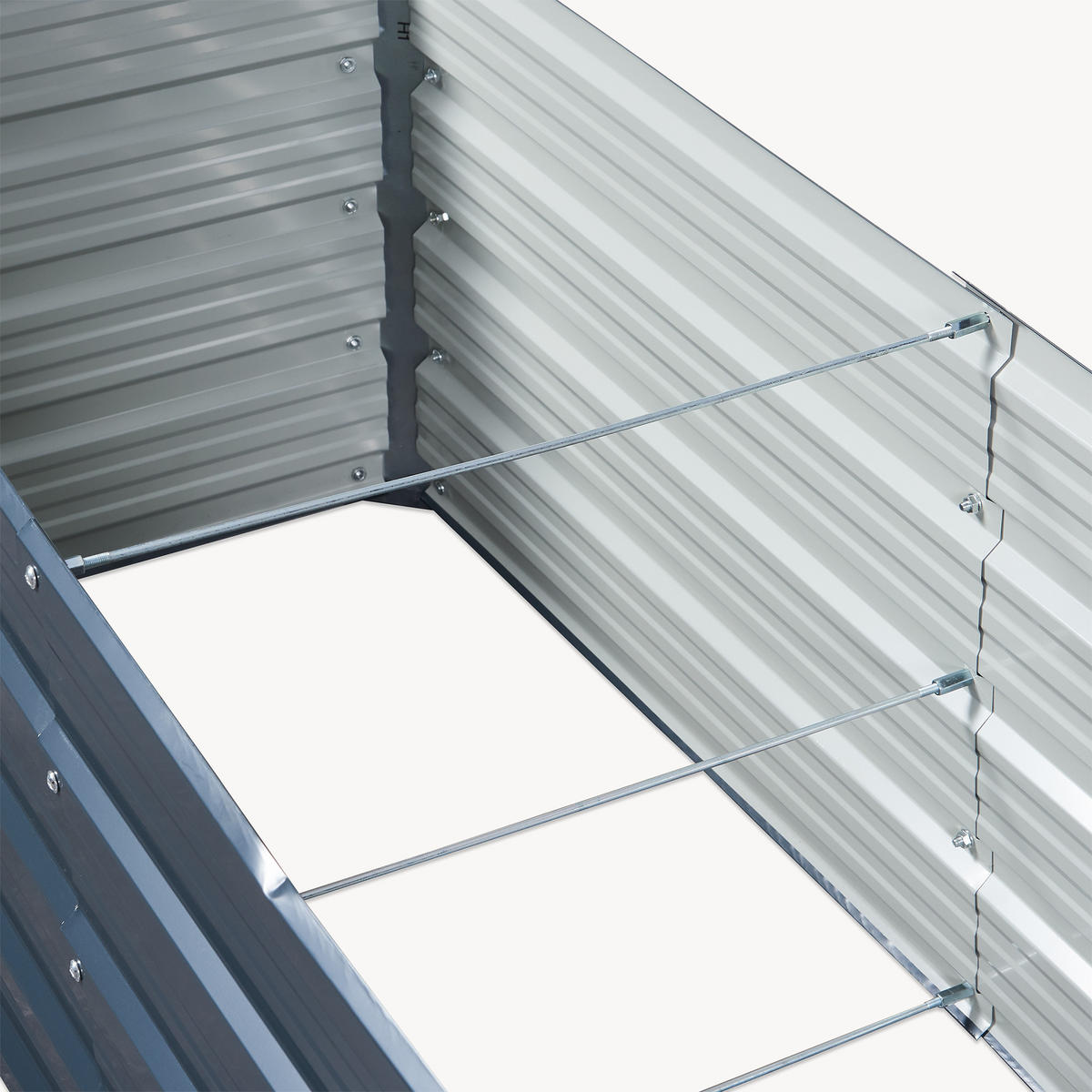 PFLANZBEET Nijmegen - Anthrazit, Metall (240/44/47cm) - [en.casa]