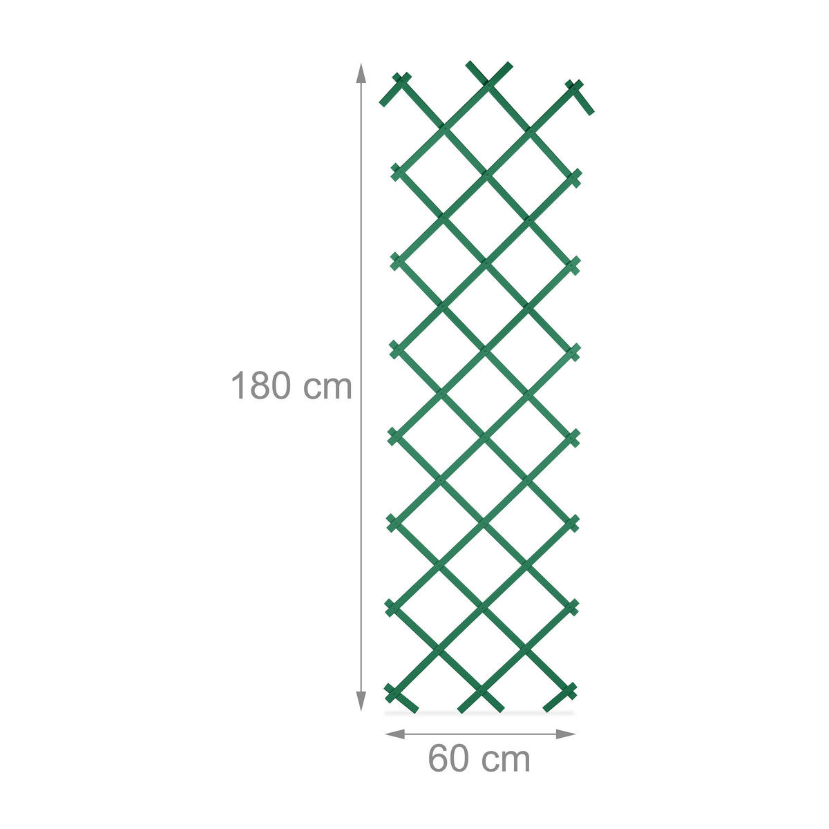 3XRANKGITTER - Grün, Kunststoff (60/180/1.5cm) - Relaxdays