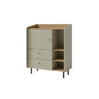 KINDERKOMMODE ALBI 09 95/42/115 in Eukalyptus / Baltic Düne Eiche - Alteiche/Eukalyptusholzfarben, Holzwerkstoff (95/115/42cm) - Deine Möbel 24