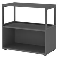 REGAL offen - 2 Ordnerhöhen 40/80/74,8 cm in Graphitfarben - Graphitfarben, Holzwerkstoff (80/74.8/40cm) - bümö