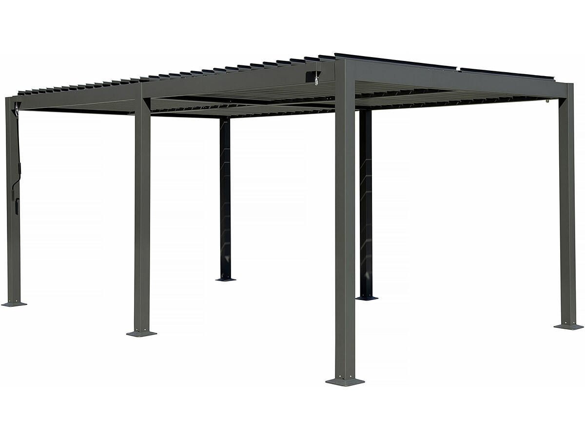 BIOKLIMATISCHE PERGOLA kensington Grau - Grau, Metall (298/220/498cm) - Habitat Garten