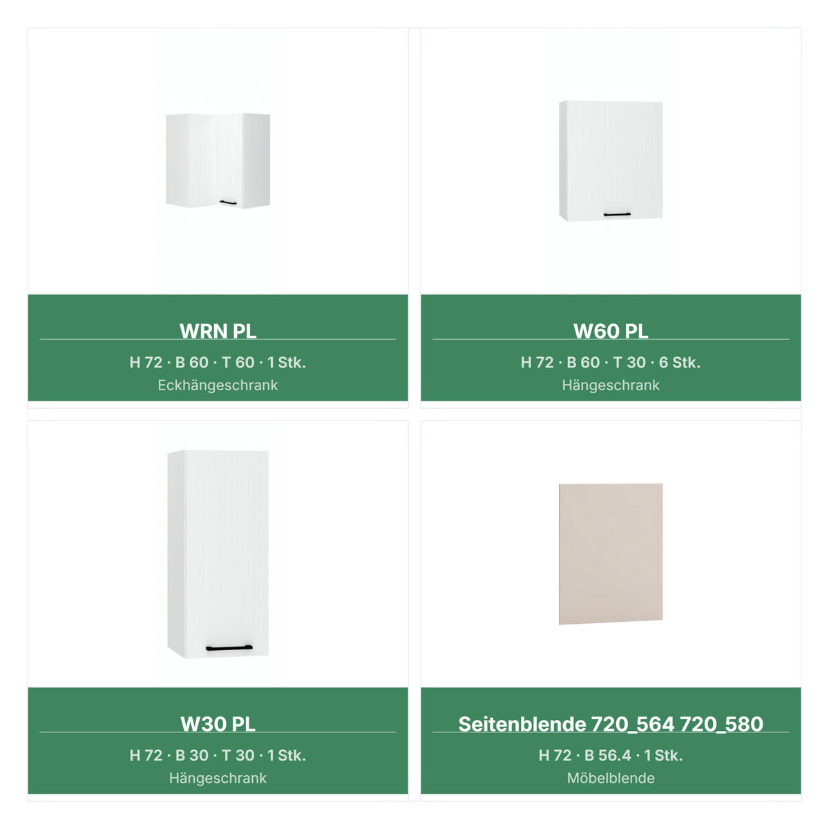 KÜCHENZEILE - KS28-G390x260 – Kendro / Morvex - Modernes Design für jede Küche - Beige, Holz/Metall (390/213.3/260cm) - ROYAL24_MARKT