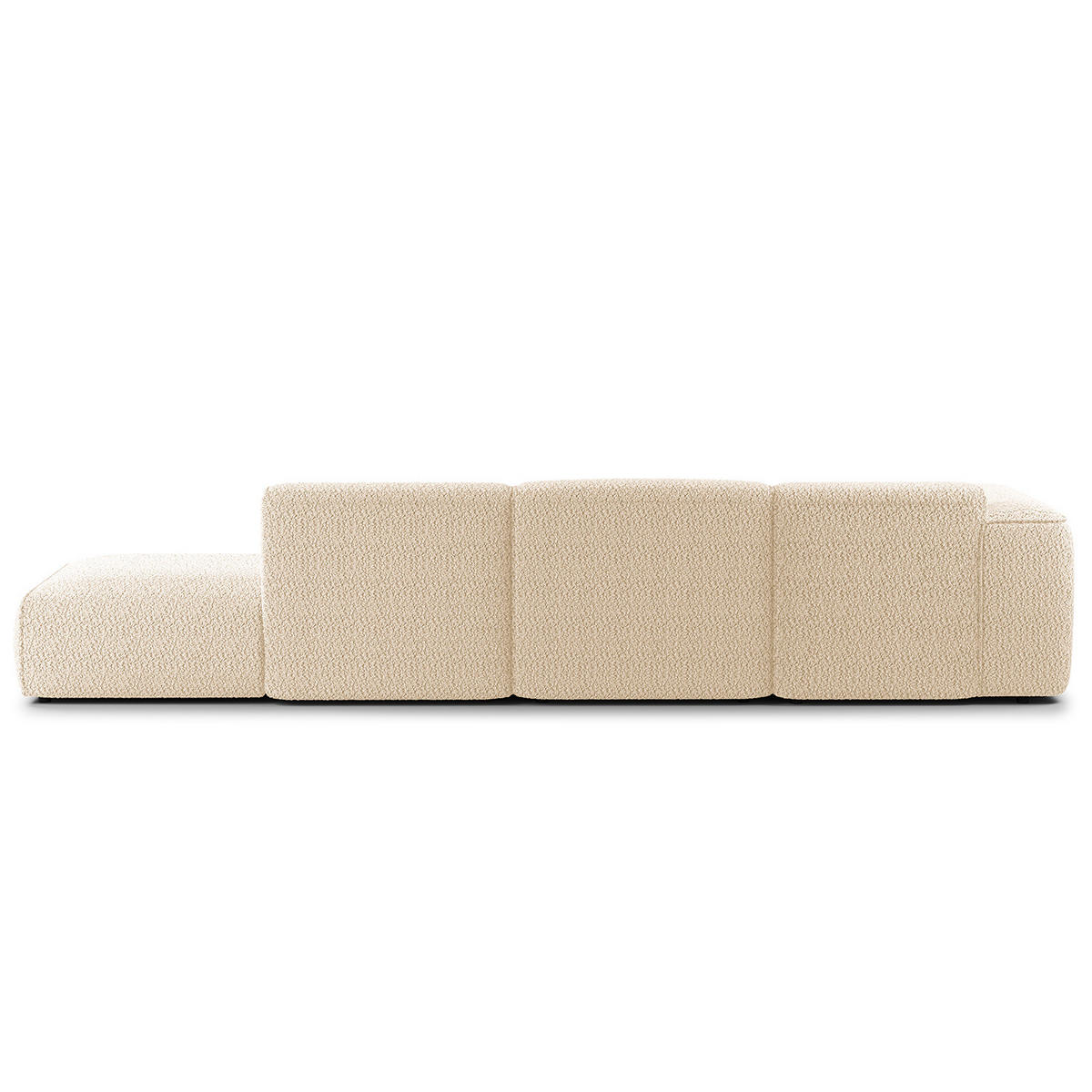 ECKSOFA mit Chaiselongue - Beige/Schwarz, Kunststoff/Textil (290/173cm) - home24