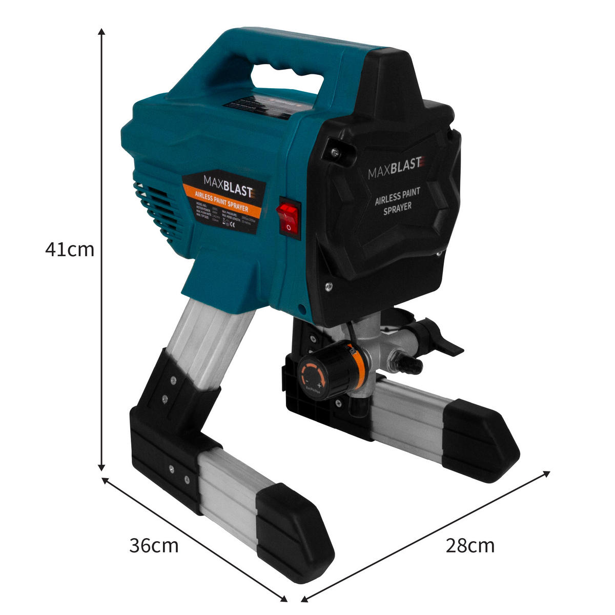 FARBSPRÜHGERÄT Airless - Blau, Kunststoff - Monstershop