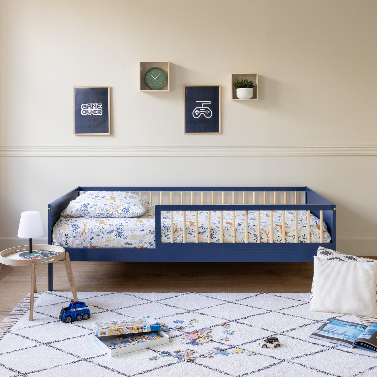 KINDERBETT Adam Dunkelblau 190/90 cm - Blau, Holz - Happy Garden